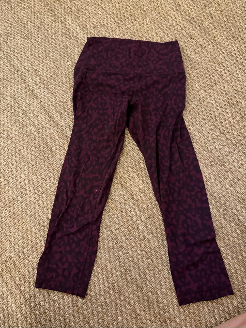 lululemon athletica Plum Maroon Printed Leggings